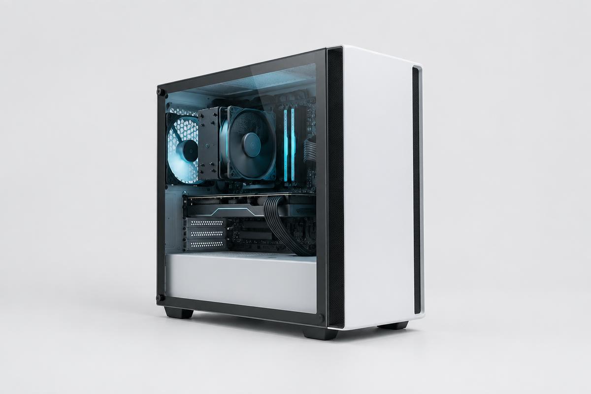 Example Everyday Build with a clean white case and quiet air cooling
